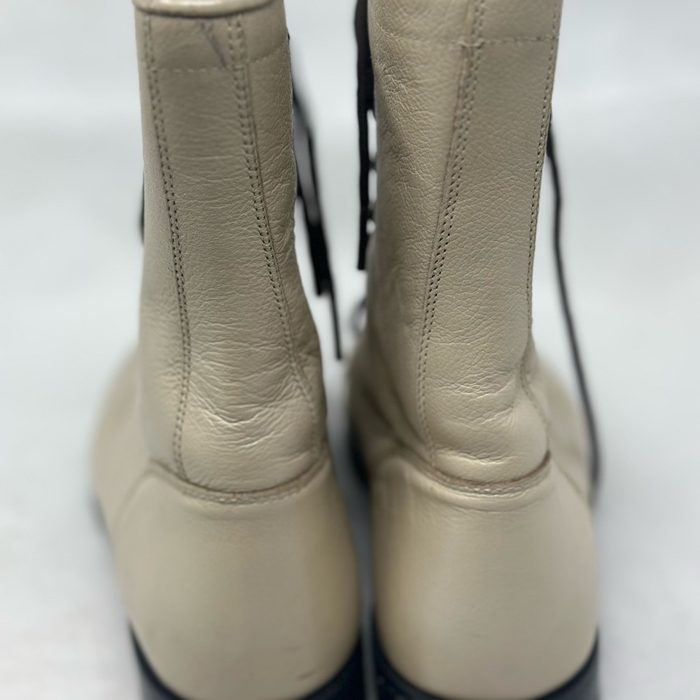 Justin Cream Lace-Up Women's Boots Size 9 - Picture 5 of 11
